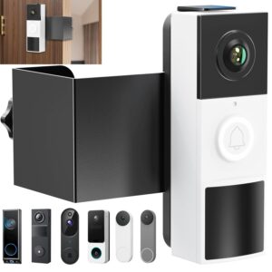 Anti-Theft Doorbell Mount No Drill Compatible with Tapo/Orbitell/Eufy/Aosu Video Doorbell, Universal Doorbell Camera Mount, Adjustable Mounting Bracket Holder Accessories for...