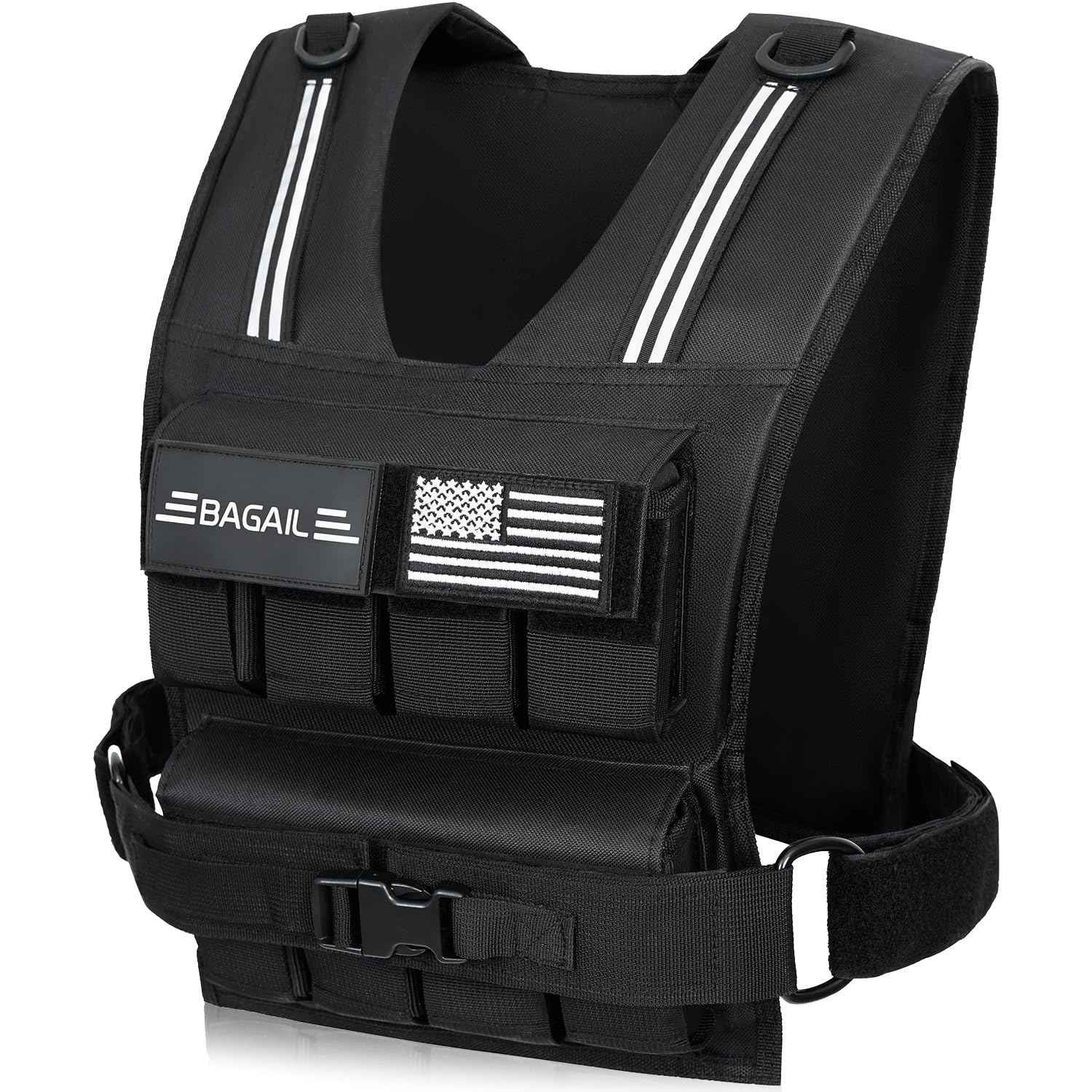 BAGAIL Weighted Vest Men, 20lb/30lb/40lb Adjustable Weight Vest for Woman with Removable Iron Weights, Women’s Rucking Vest for Walking, Workout, Running, Strength Training
