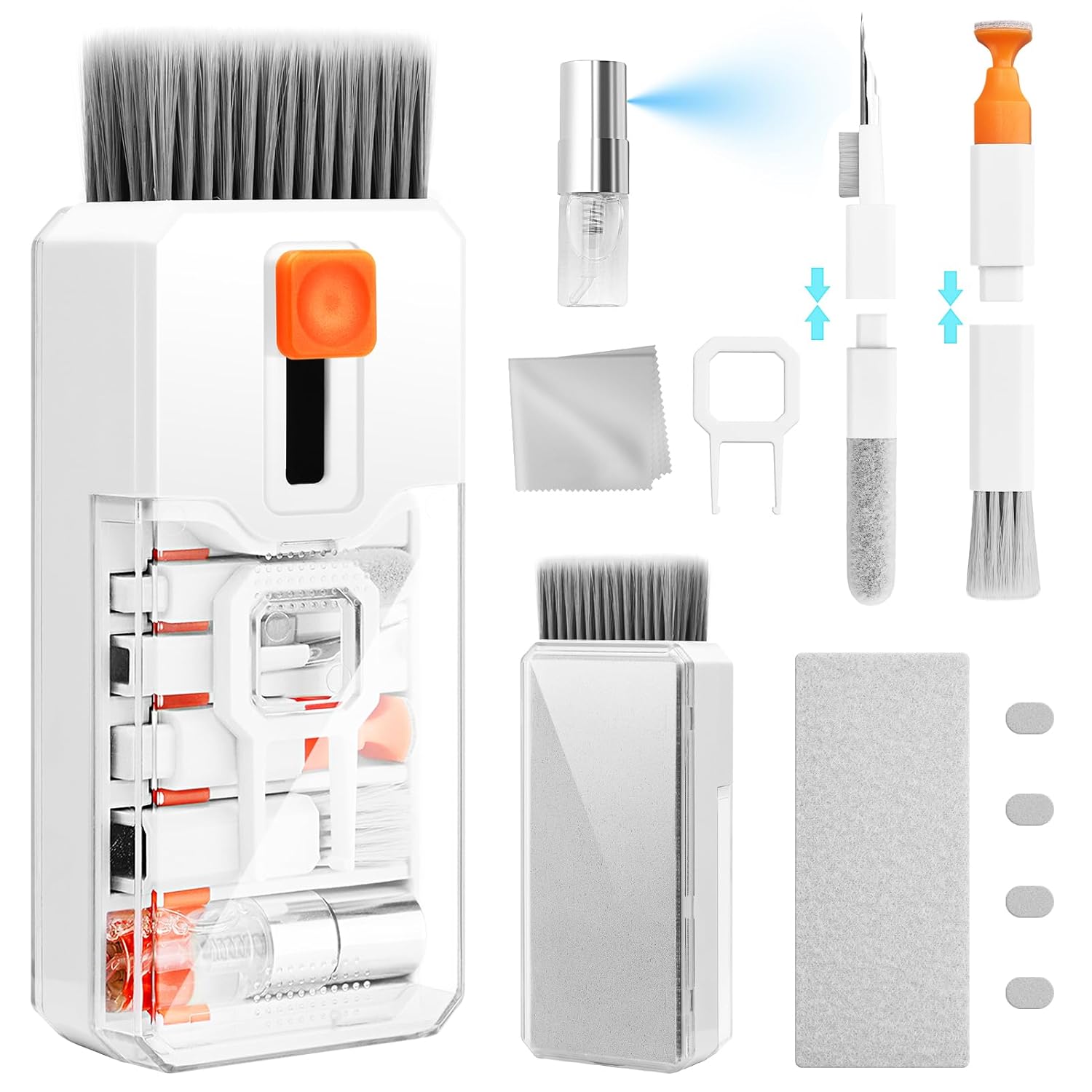 Keyboard Cleaning Kit Laptop Cleaner, 10-in-1 Computer Screen Cleaning Brush Tool, Multi-Function PC Electronic Cleaner Kit Spray for iPad iPhone Pro, Earbuds, Camera Monitor,...