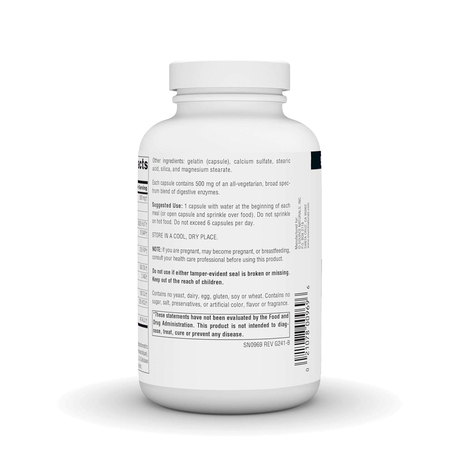 Source Naturals Essential Enzymes 500mg Bio-Aligned Multiple Enzyme Supplement Herbal Defense for Digestion, Gas, Constipation & Bloating Relief - Supports Immune System - 240...