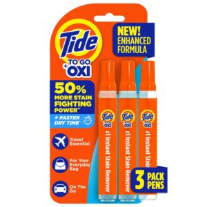 Tide Stain Remover for Clothes, Tide To Go Pen, Instant Stain Remover Pen & Spot Cleaner, Portable & Travel-Friendly, Works on Food & Drink Stains, Fits in Purses & Bags, 3...
