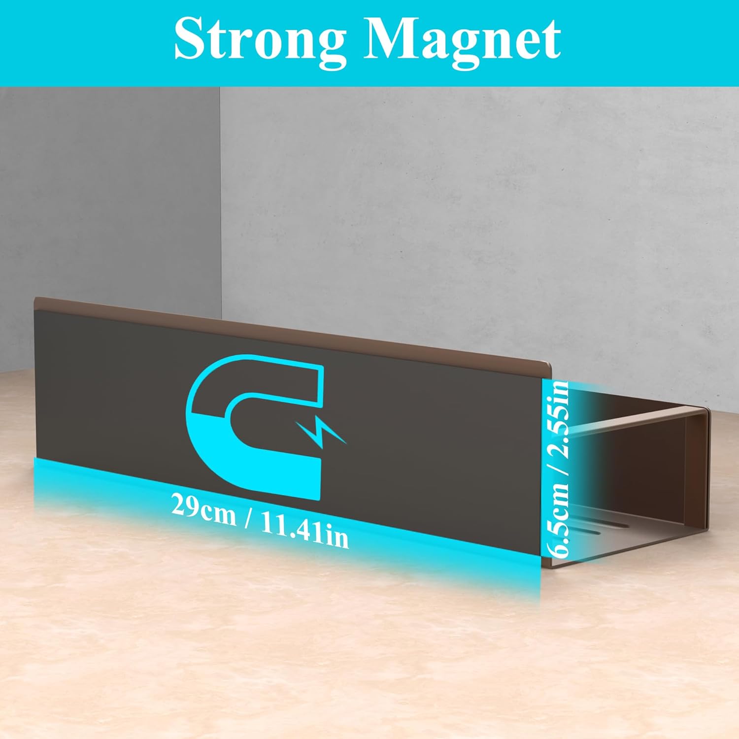 4 Pack Magnetic Spice Storage Rack Organizer for Refrigerator and Oven, Bronze Fridge Organizers and Storage