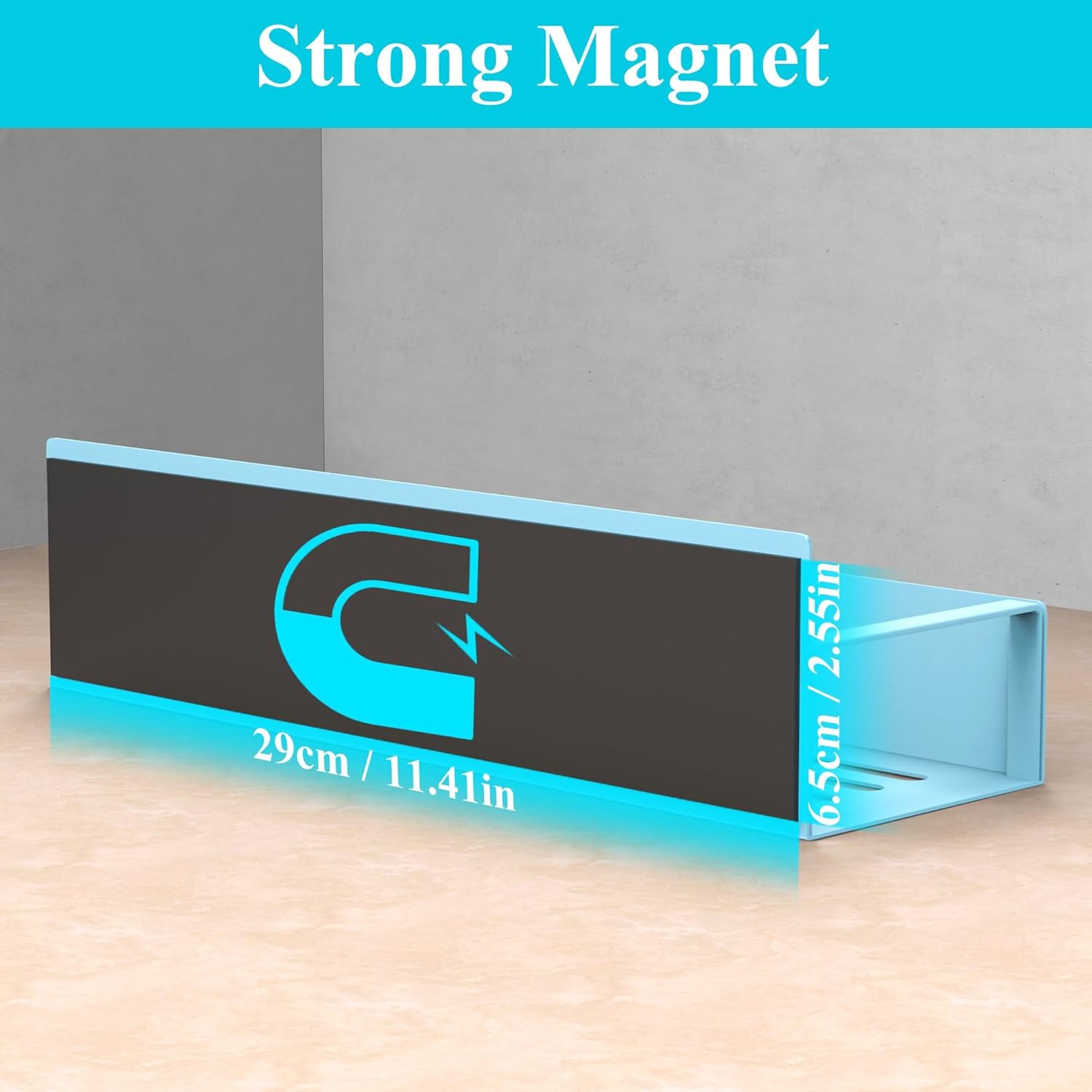 4 Pack Magnetic Spice Storage Rack Organizer for Refrigerator and Oven, Blue Fridge Organizers and Storage