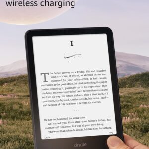Amazon Kindle Paperwhite Signature Edition 32GB (newest model) – 20% faster with auto-adjusting front light, wireless charging, and weeks of battery life – Metallic Black