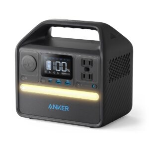 Anker 521 Portable Power Station Upgraded with LiFePO4 Battery, 256Wh 6-Port PowerHouse, 300W (Peak 600W) Solar Generator (Solar Panel Optional), 2 AC Outlets, 60W USB-C PD...