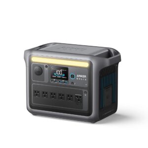 Anker SOLIX C1000 Portable Power Station, 1800W (Peak 2400W) Solar Generator, Full Charge in 58 Min, 1056wh LiFePO4 Battery for Home Backup, Power Outages, and Outdoor Camping...