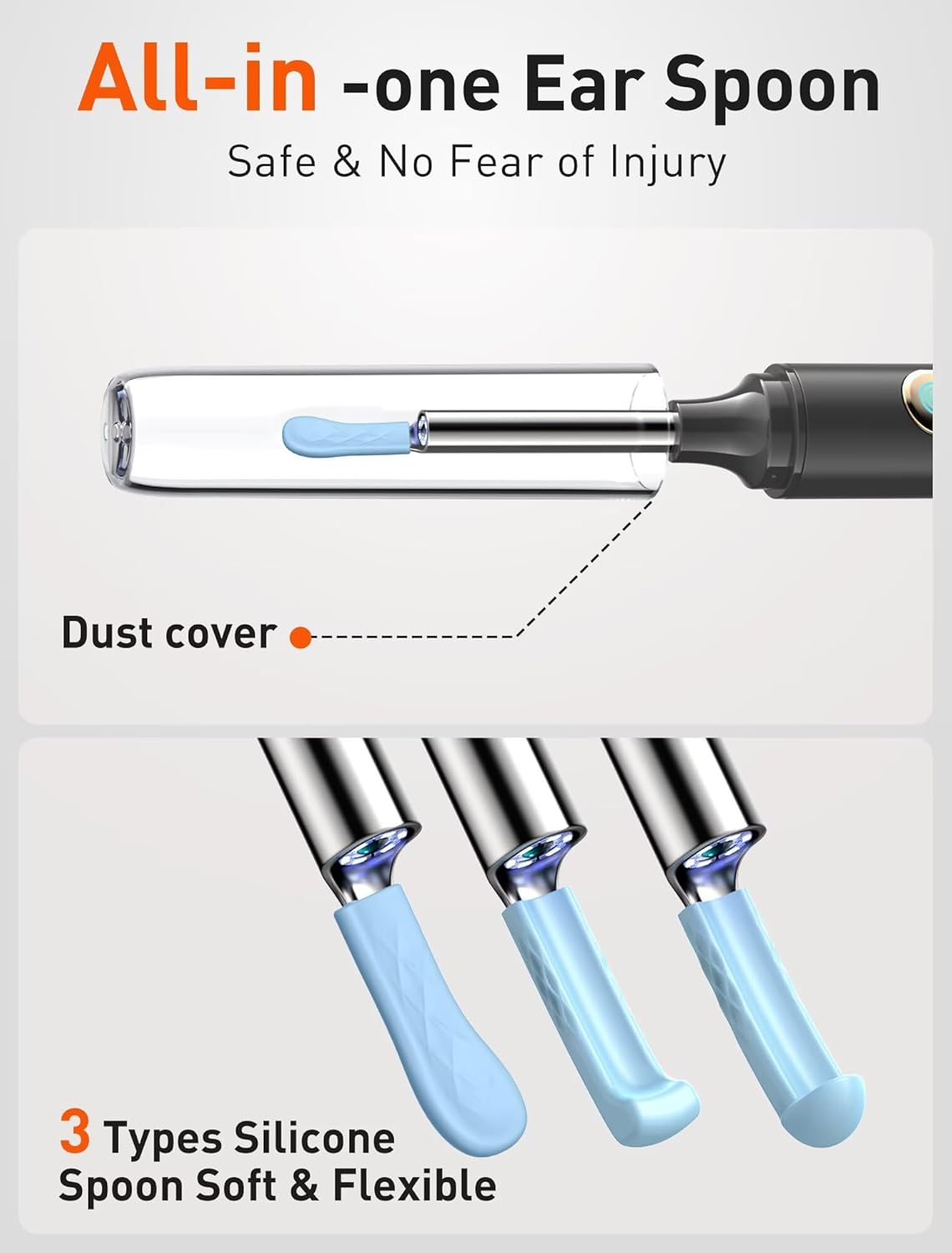 Ear Wax Removal Tool Camera - Ear Cleaner with 1080P HD Camera, FSA HSA Store Eligible, Otoscope with Light, Earwax Removal Kit with 50 Replacement Tips for iPhone, iPad,...