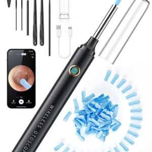 Ear Wax Removal Tool Camera - Ear Cleaner with 1080P HD Camera, FSA HSA Store Eligible, Otoscope with Light, Earwax Removal Kit with 50 Replacement Tips for iPhone, iPad,...