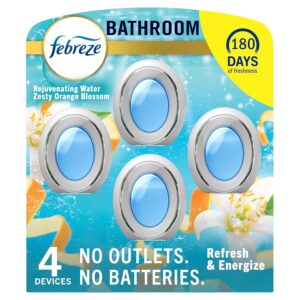 Febreze Bathroom Air Freshener, Odor-Fighting, Plug In Alternative, Air Fresheners for Home, Bathroom, & Kitchen, Closet Air Fresheners, Pet & Litter Box Odor Fighter, Refresh &...