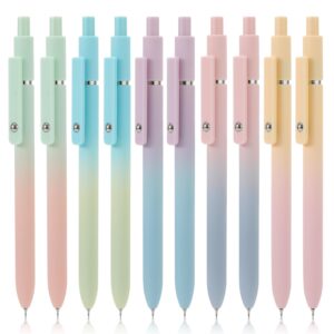 FIOVER 10pcs Gel Pens Black Ink Medium Point 0.7mm Pens Smooth Writing High-End Series Cute Ballpoint for Journaling Note Taking, Office School Supplies Gifts for Women and Men