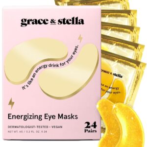 grace & stella Award Winning Under Eye Mask - Valentines Day Gifts for Mom, Gel Eye Patches for Dark Circles, Puffy Eyes, Undereye Bags - Vegan - Self Care Gifts for Women (24...