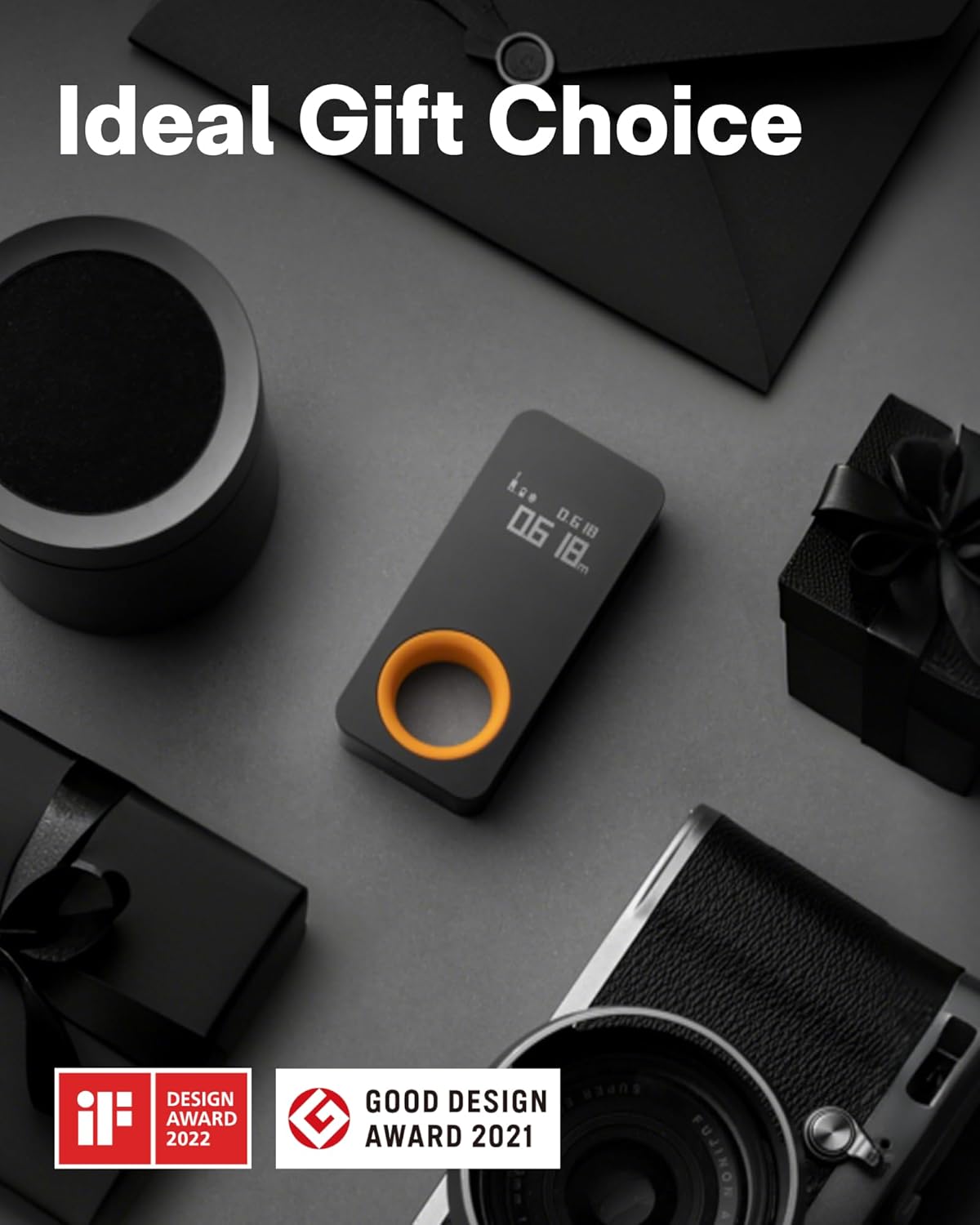 HOTO Laser Measuring Tool, Pocket-Size 98Ft Digital Laser Tape Measure ±2mm Accuracy, USB-C Rechargeable, OLED Display, Ft/M/in Unit Conversion, Real-time Data Sync, Cool...