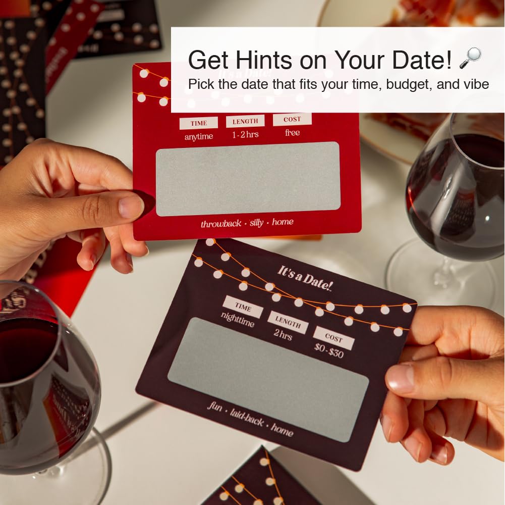It's a Date!, 40 Fun and Romantic Scratch Off Date Night Ideas for Him, Her, Girlfriend, Boyfriend, Wife, Husband & Couples, Valentine's Gift for Men and Women