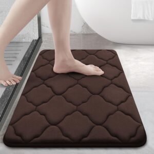 OLANLY Memory Foam Bath Mat Rug 24x16, Ultra Soft and Absorbent Bathroom Rugs, Non-Slip, Comfortable, Machine Washable Bath Carpet for Bathroom Floor, Tub, Shower and Home Decor...