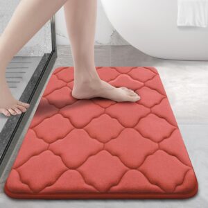 OLANLY Memory Foam Bath Mat Rug 24x16, Ultra Soft and Absorbent Bathroom Rugs, Non-Slip, Comfortable, Machine Washable Bath Carpet for Bathroom Floor, Tub, Shower and Home Decor...