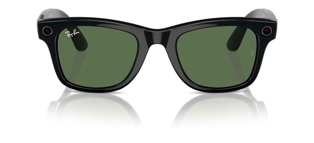 Ray-Ban Meta (Gen 1), Wayfarer, Shiny Black | Smart AI Glasses for Men, Women — 12 MP Ultra-Wide Camera, Open-Ear Speakers for Audio, Video Recording and Bluetooth — Green...