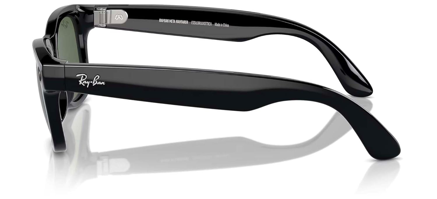 Ray-Ban Meta (Gen 1), Wayfarer, Shiny Black | Smart AI Glasses for Men, Women — 12 MP Ultra-Wide Camera, Open-Ear Speakers for Audio, Video Recording and Bluetooth — Green...