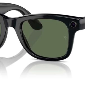 Ray-Ban Meta (Gen 1), Wayfarer, Shiny Black | Smart AI Glasses for Men, Women — 12 MP Ultra-Wide Camera, Open-Ear Speakers for Audio, Video Recording and Bluetooth — Green...