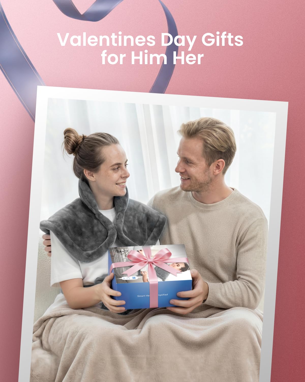 RENPHO Electric Heating Pad for Back, Electric Heat pad for Neck and Shoulders, FSA Eligible & HSA Store, 24"x33" Gray