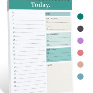 To Do List Notepad - To Do List Notebook for Work with 52 Sheets, Undated Daily Planner Perfect for Enhanced Productivity and Goal Achievement - Green