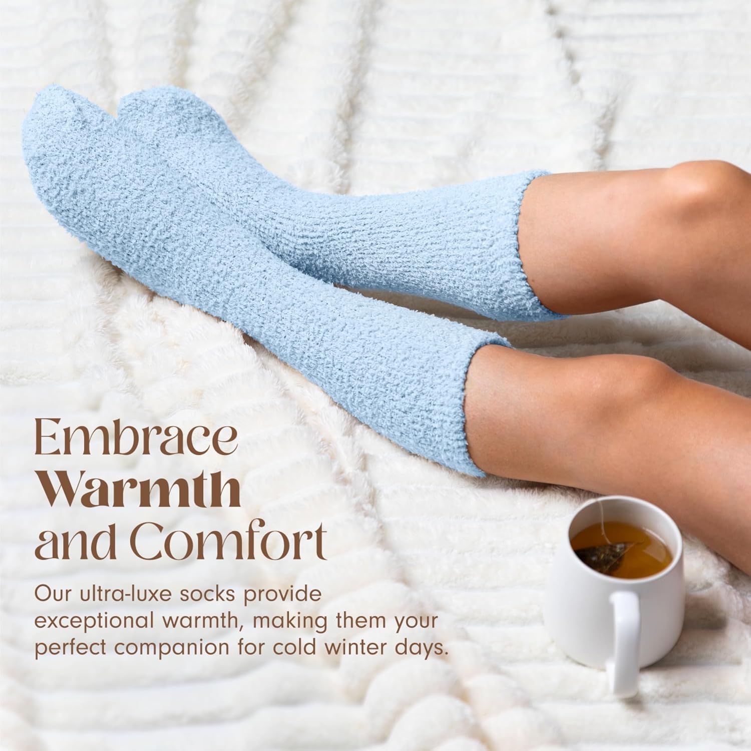 Unboxme Gifts Warm & Cozy Ultra-Luxe Cloud Sock for Women & Men - Super Soft Luxurious Fabric Sleep Socks
